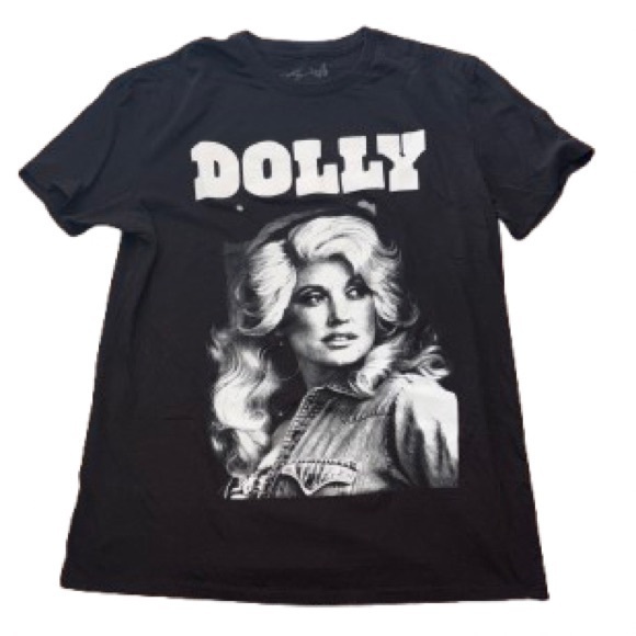 Dolly Parton Tops - Dolly Parton black graphic T-shirt size M